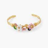 Les Néréides Claude Monet Water Lilies Garden and Blue Stone Bangle-One Quarter