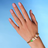 Les Néréides Claude Monet Water Lilies Garden and Blue Stone Bangle-One Quarter