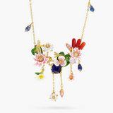 Les Néréides Claude Monet Water Lilies Lapis Lazuli Statement Necklace-One Quarter