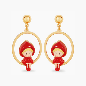 Les Néréides Little Red Riding Hood Earrings-One Quarter