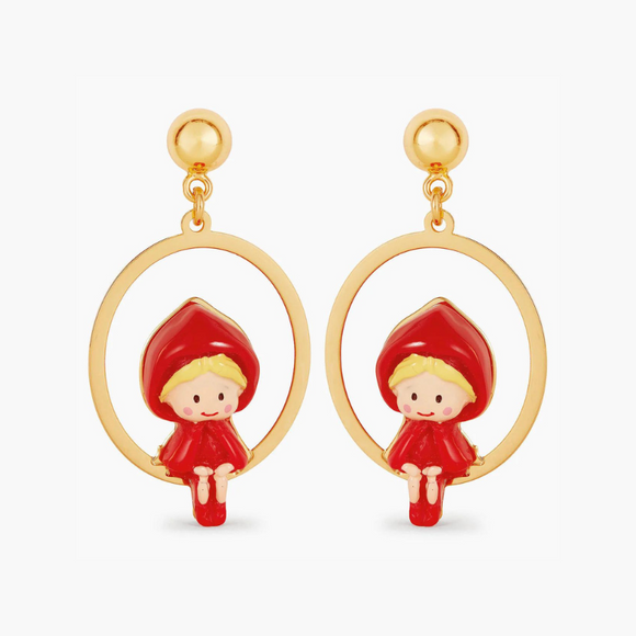 Les Néréides Little Red Riding Hood Earrings-One Quarter