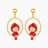 Les Néréides Little Red Riding Hood Earrings-One Quarter