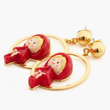 Les Néréides Little Red Riding Hood Earrings-One Quarter