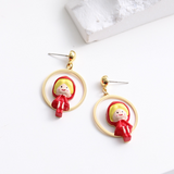 Les Néréides Little Red Riding Hood Earrings-One Quarter