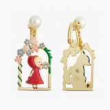 Les Néréides Little Red Riding Hood and Big Bad Wolf Earrings-One Quarter