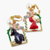 Les Néréides Little Red Riding Hood and Big Bad Wolf Earrings-One Quarter