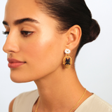 Les Néréides Little Red Riding Hood and Big Bad Wolf in Small Basket Earrings-One Quarter