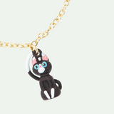 Les Néréides Puss in Boots Charming Cat, Red Boot and Rabbit Charm Bracelet-One Quarter