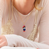 Les Néréides Puss in Boots Charming Cat and Rabbit Pendant Necklace-One Quarter