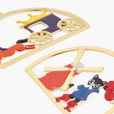 Les Néréides Puss in Boots Charming Cat and Windmill Earrings-One Quarter