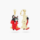 Les Néréides Puss in Boots Charming Cat in a Red Boot Earrings-One Quarter