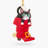 Les Néréides Puss in Boots Charming Cat in a Red Boot Pendant Necklace-One Quarter