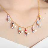 Les Néréides Snow White Hello Dwarfs Charm Necklace-One Quarter