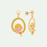 Les Néréides Tangled Rapunzel Enchanted Hair Princess Hoop Earrings-One Quarter