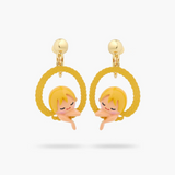 Les Néréides Tangled Rapunzel Enchanted Hair Princess Hoop Earrings-One Quarter