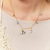 Les Néréides Tangled Rapunzel Enchanted Hair Princess and Prince Charm Necklace-One Quarter