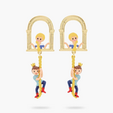 Les Néréides Tangled Rapunzel Enchanted Hair Princess and Prince Earrings-One Quarter