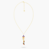 Les Néréides Tangled Rapunzel Enchanted Hair Princess and Prince Pendant Necklace-One Quarter
