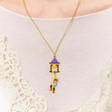Les Néréides Tangled Rapunzel Enchanted Hair Princess and Prince Pendant Necklace-One Quarter