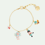 Les Néréides The Adventures of Pinocchio Blue Fairy Charm Bracelet-One Quarter