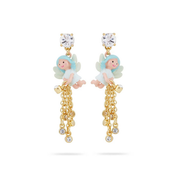 Les Néréides The Adventures of Pinocchio Blue Fairy Earrings-One Quarter