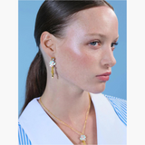 Les Néréides The Adventures of Pinocchio Blue Fairy Earrings-One Quarter