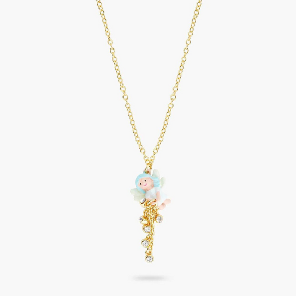 Les Néréides The Adventures of Pinocchio Blue Fairy Pendant Necklace-One Quarter