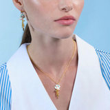 Les Néréides The Adventures of Pinocchio Blue Fairy Pendant Necklace-One Quarter