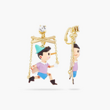 Les Néréides The Adventures of Pinocchio Pinocchio Puppet Earrings-One Quarter