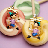 Les Néréides The Adventures of Pinocchio Pinocchio Puppet Earrings-One Quarter