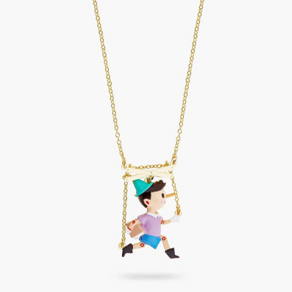 Les Néréides The Adventures of Pinocchio Pinocchio Puppet Pendant Necklace-One Quarter