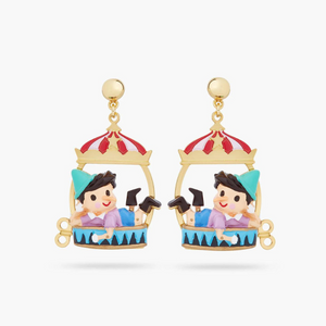 Les Néréides The Adventures of Pinocchio Pinocchio and Circus Tent Earrings-One Quarter
