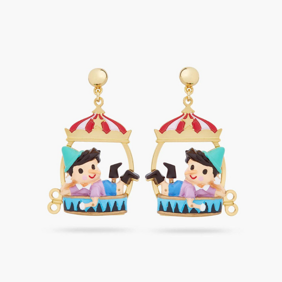 Les Néréides The Adventures of Pinocchio Pinocchio and Circus Tent Earrings-One Quarter