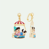 Les Néréides The Adventures of Pinocchio Pinocchio and Circus Tent Earrings-One Quarter