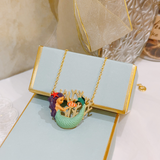 Les Néréides The Little Mermaid Coral Statement Necklace-One Quarter