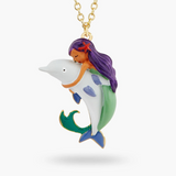 Les Néréides The Little Mermaid Dolphin Pendant Necklace-One Quarter