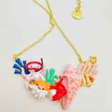 Les Néréides The Little Mermaid Marine Animal Statement Necklace-One Quarter