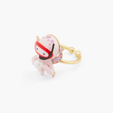 Les Néréides The Little Mermaid Pink Octopus Adjustable Ring-One Quarter