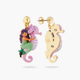 Les Néréides The Little Mermaid Seahorse Earrings-One Quarter