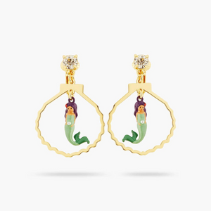 Les Néréides The Little Mermaid Seashell Shape Earrings-One Quarter