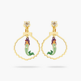Les Néréides The Little Mermaid Seashell Shape Earrings-One Quarter