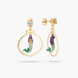 Les Néréides The Little Mermaid Seashell Shape Earrings-One Quarter