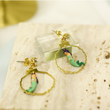Les Néréides The Little Mermaid Seashell Shape Earrings-One Quarter