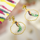 Les Néréides The Little Mermaid Seashell Shape Earrings-One Quarter