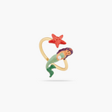 Les Néréides The Little Mermaid Starfish Adjustable Ring-One Quarter