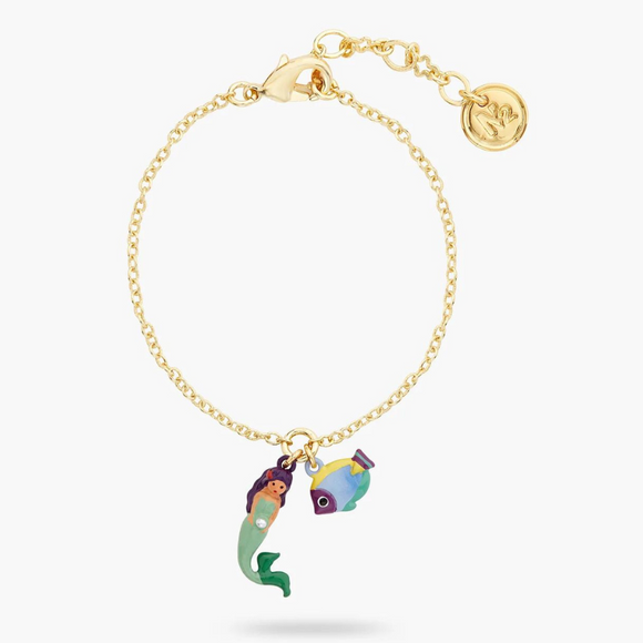 Les Néréides The Little Mermaid Tropical Fish Charm Bracelet-One Quarter