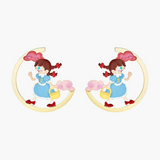 Les Néréides The Wizard of Oz Dorothy Asymmetrical Earrings-One Quarter