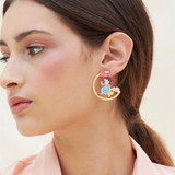 Les Néréides The Wizard of Oz Dorothy Asymmetrical Earrings-One Quarter