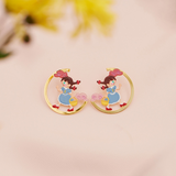 Les Néréides The Wizard of Oz Dorothy Asymmetrical Earrings-One Quarter
