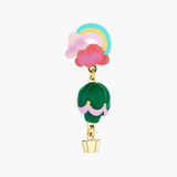Les Néréides The Wizard of Oz Rainbow House and Hot Air Balloon Earrings-One Quarter
